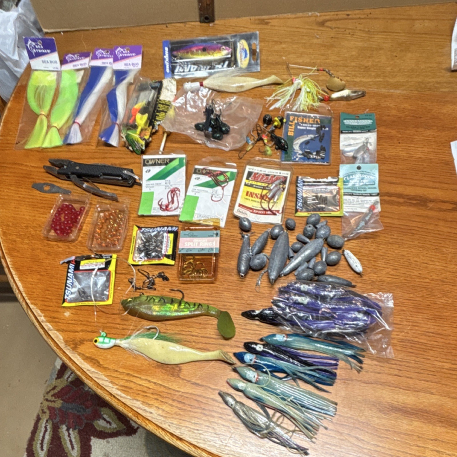 Sea Striker, Tsunami, Owner, Clarkspoon Jig, Soft Plastics, Spinner Mixed Lot #4
