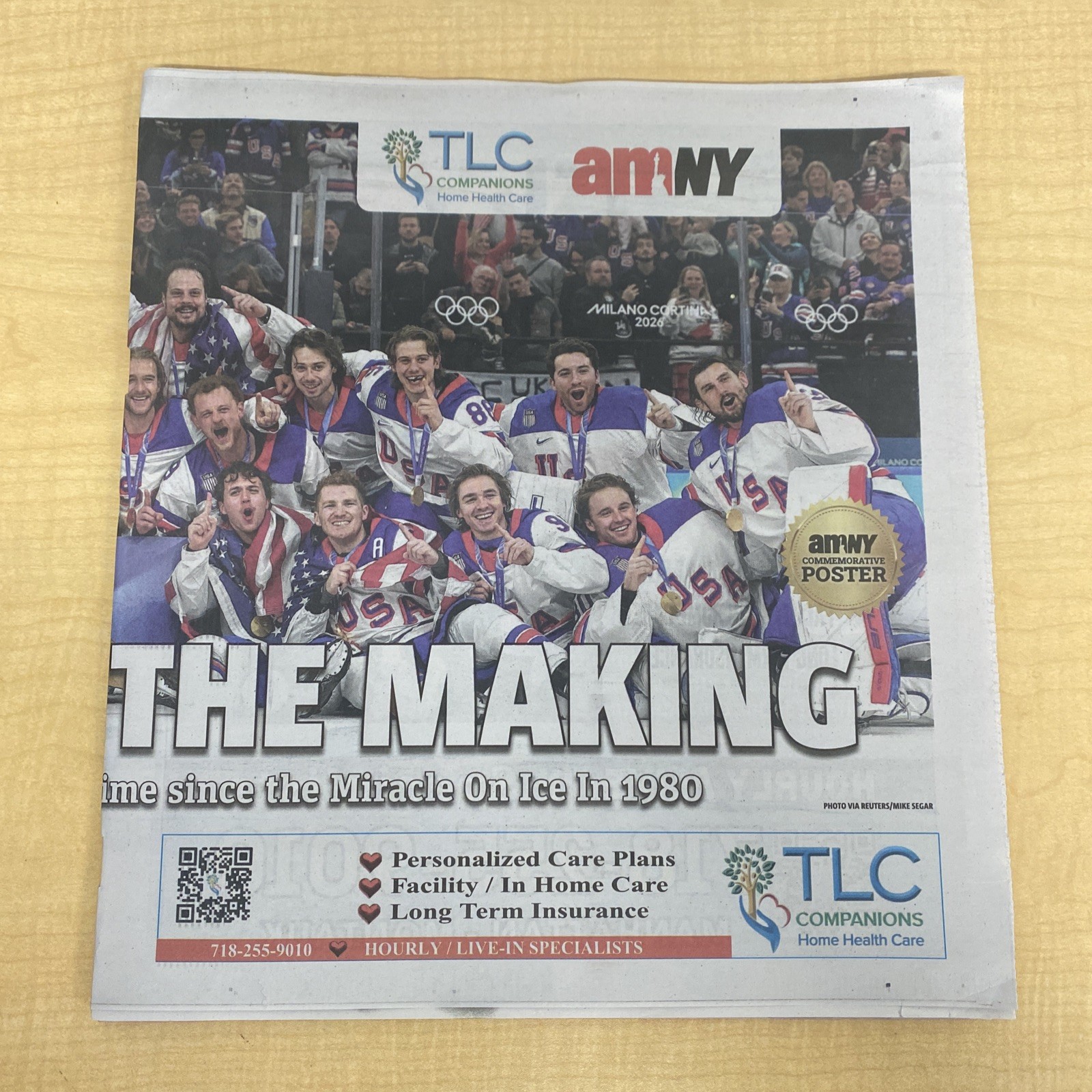 USA Mens Hockey Wins Olympic Gold Medal Feb 26 2026 NewYork AMNY Newspaper