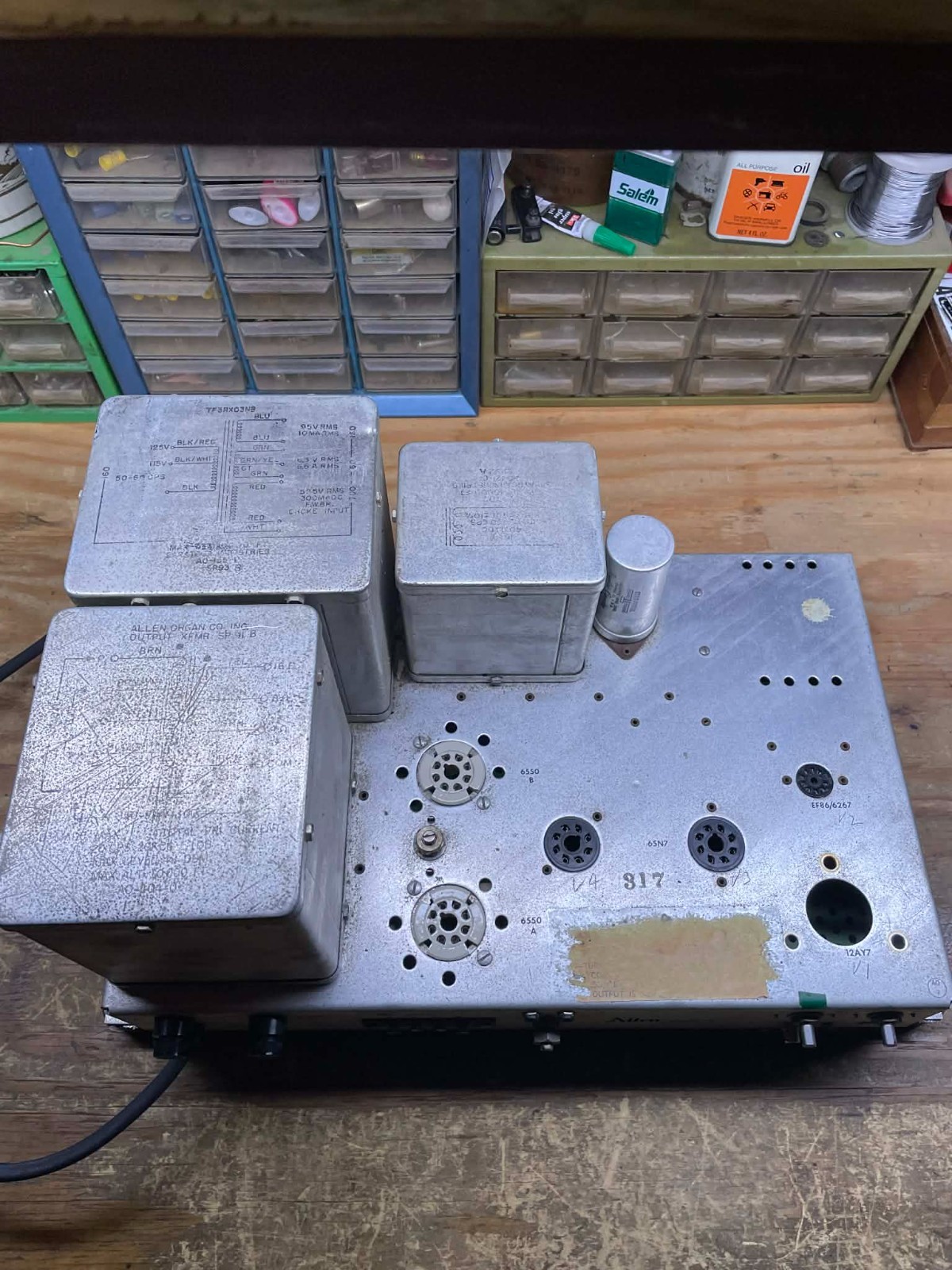 Vintage Allen Organ 75 Monoblock Tube Amplifier FOR PARTS RARE MAKE OFFER