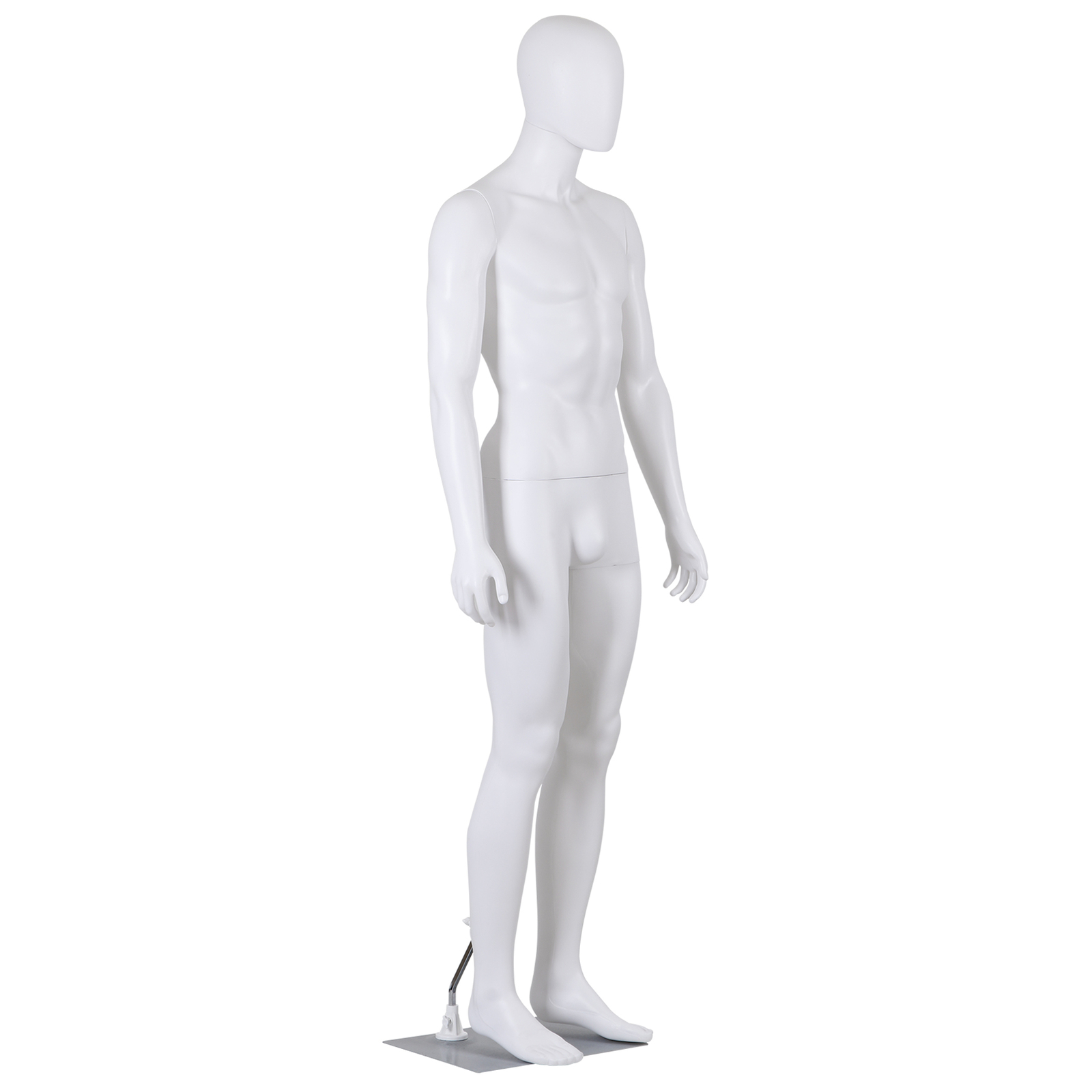 Male Mannequin Full Body Dress Form Adjustable 73Inch Realistic Detachable White
