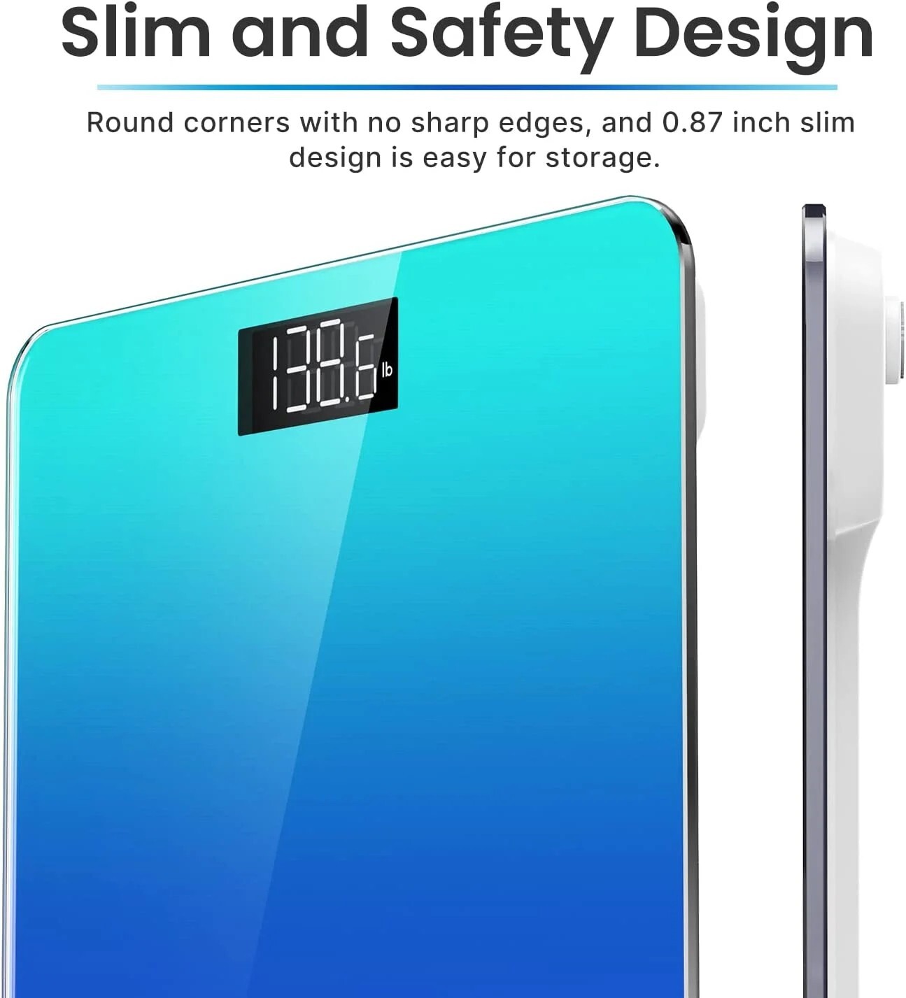 Digital Body Weight Bathroom Scale with Step-on Technology Battery Powered Gift