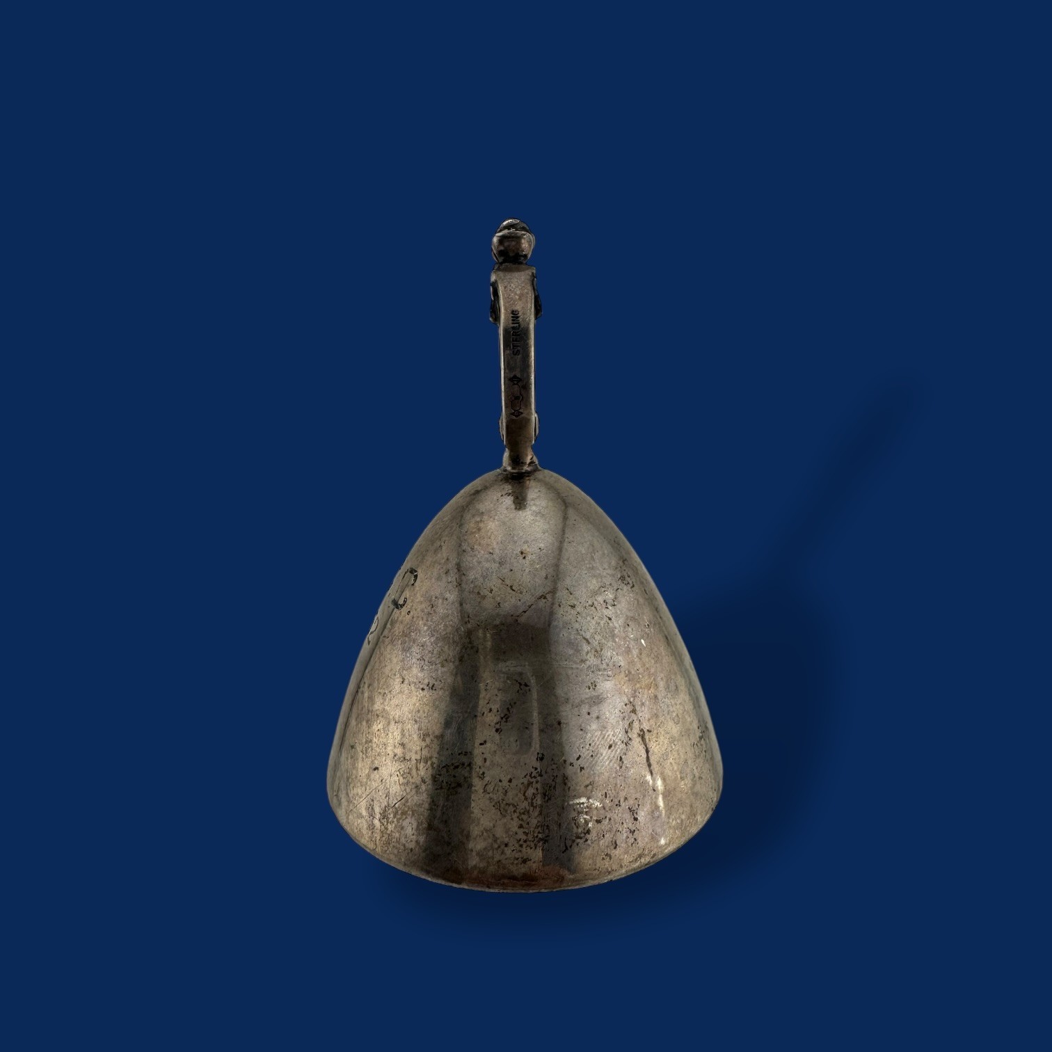 Vintage 1952 Sterling Silver Bell Monogrammed 103.7g 3.5” Tall