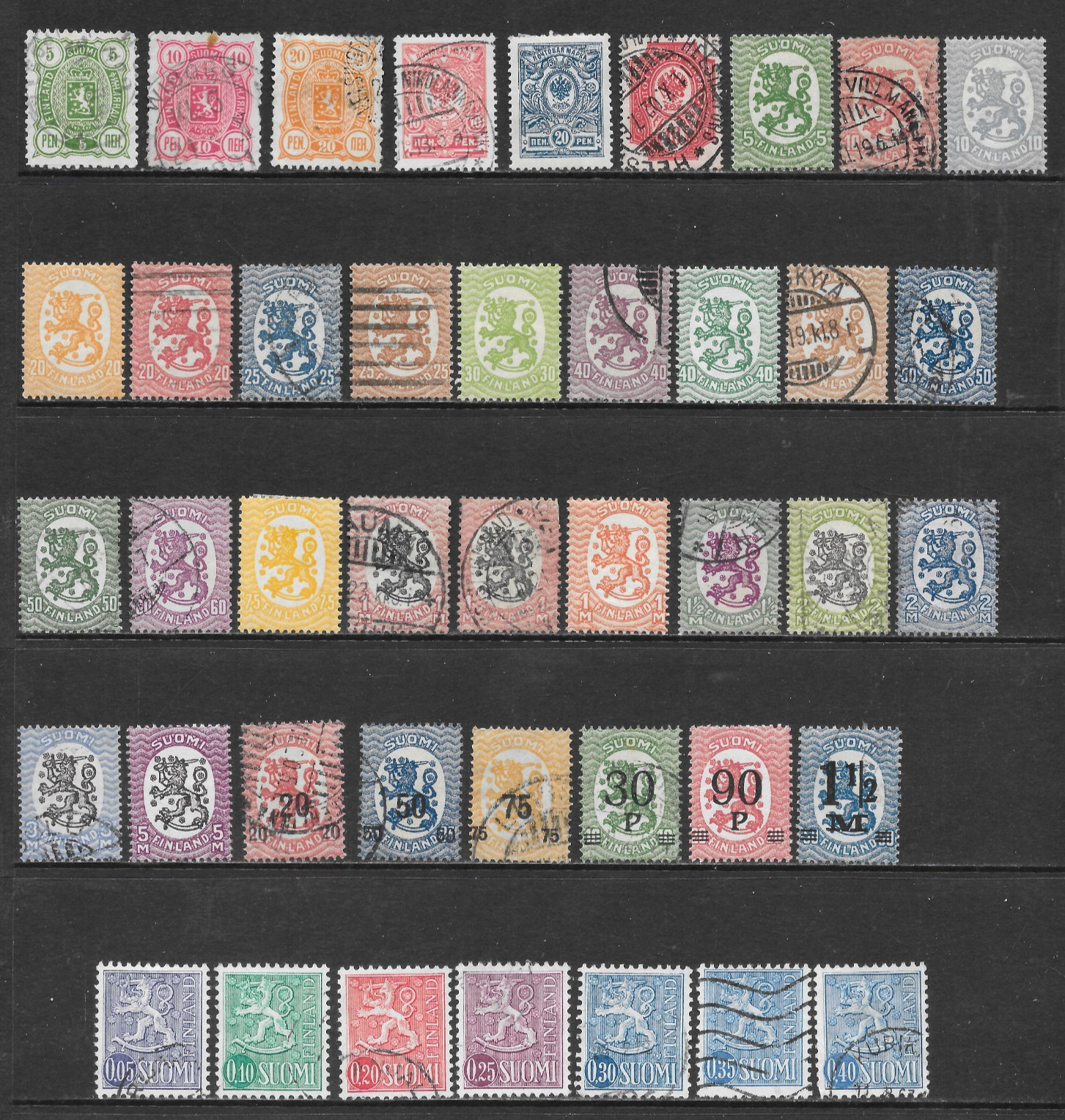 FINLAND     VARIOUS MAJORITY USED ISSUES      1889 - 1963
