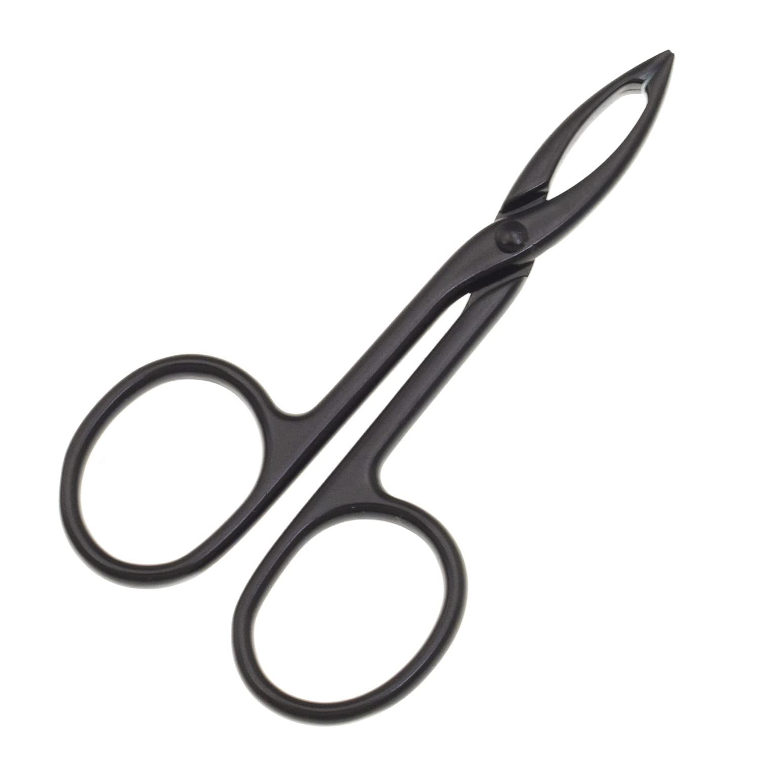 2 Pieces Tweezers Scissor Handle Straight Tip Scissor Shaped Eyebrows Tweezer...
