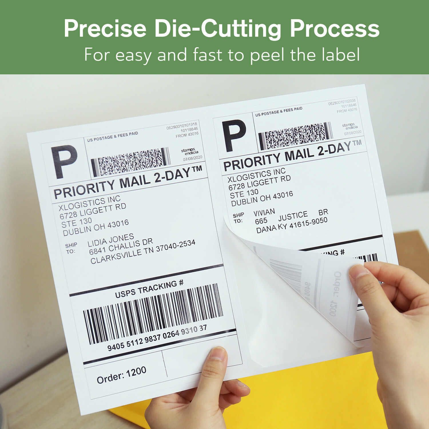 220 Self Adhesive Shipping Label Half Sheet 8.5 x 5.5 eBay USPS Fedex 2 Per Shee