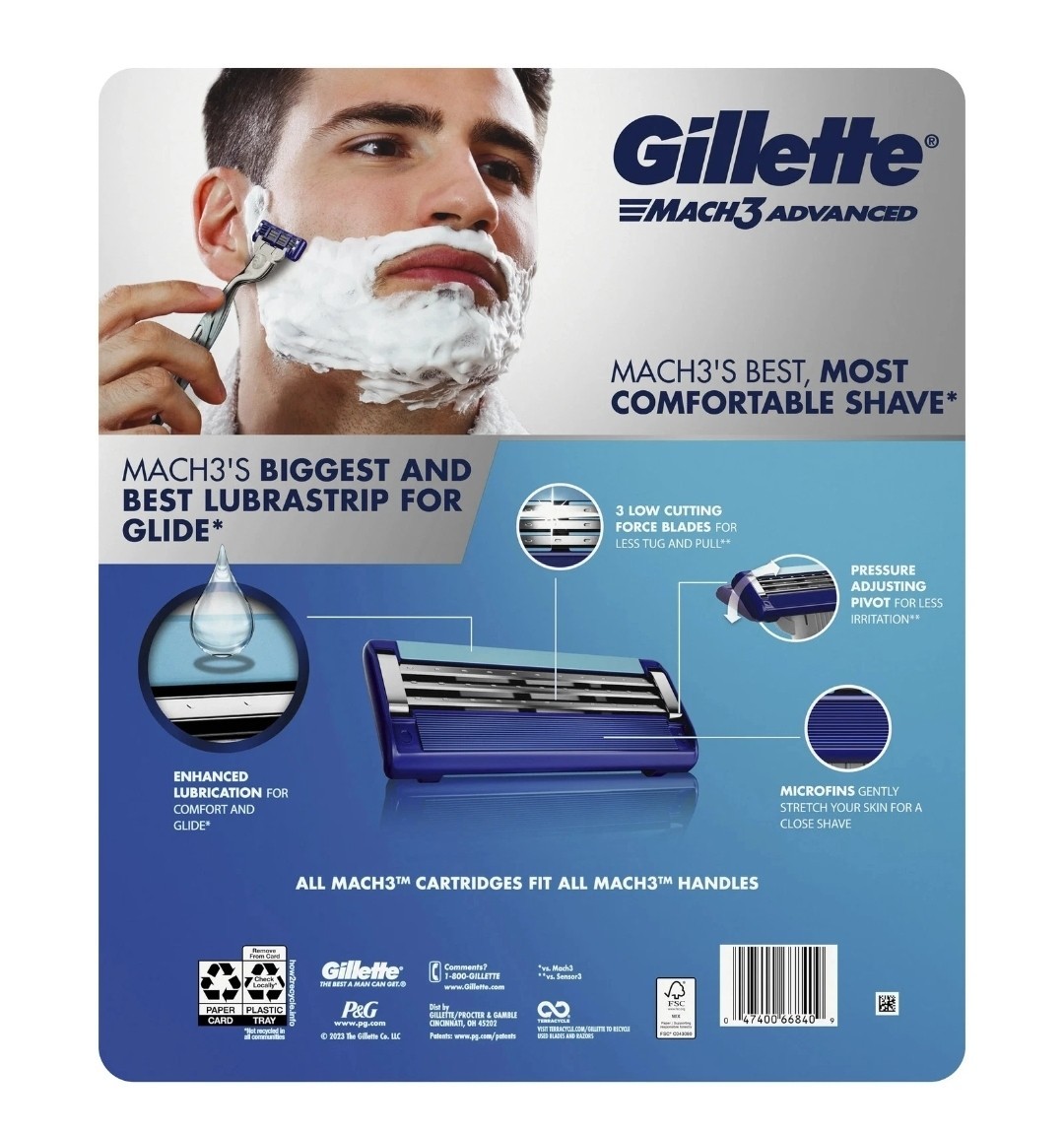 New Gillette Mach3 Advanced 20-Count Razor Cartridge Refills