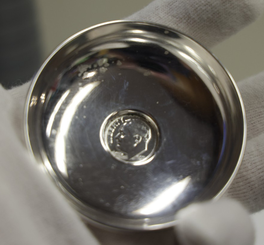 Antique Baldwin & Miller B&M 1957 Roosy 10c   Sterling Bowl/Trinket Dish #759