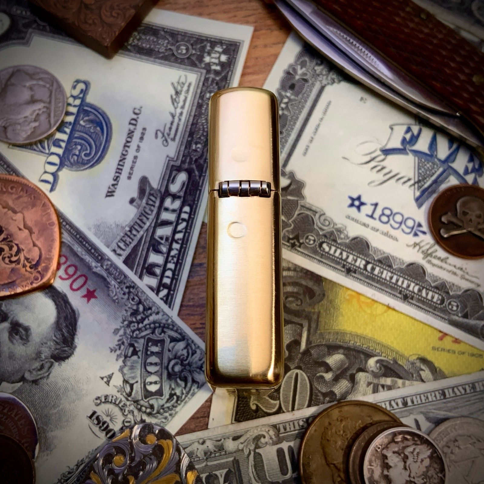 Zippo “Scrooge McDuck” Themed Engraved Brass Armor Cigarette Lighter Ebenezer