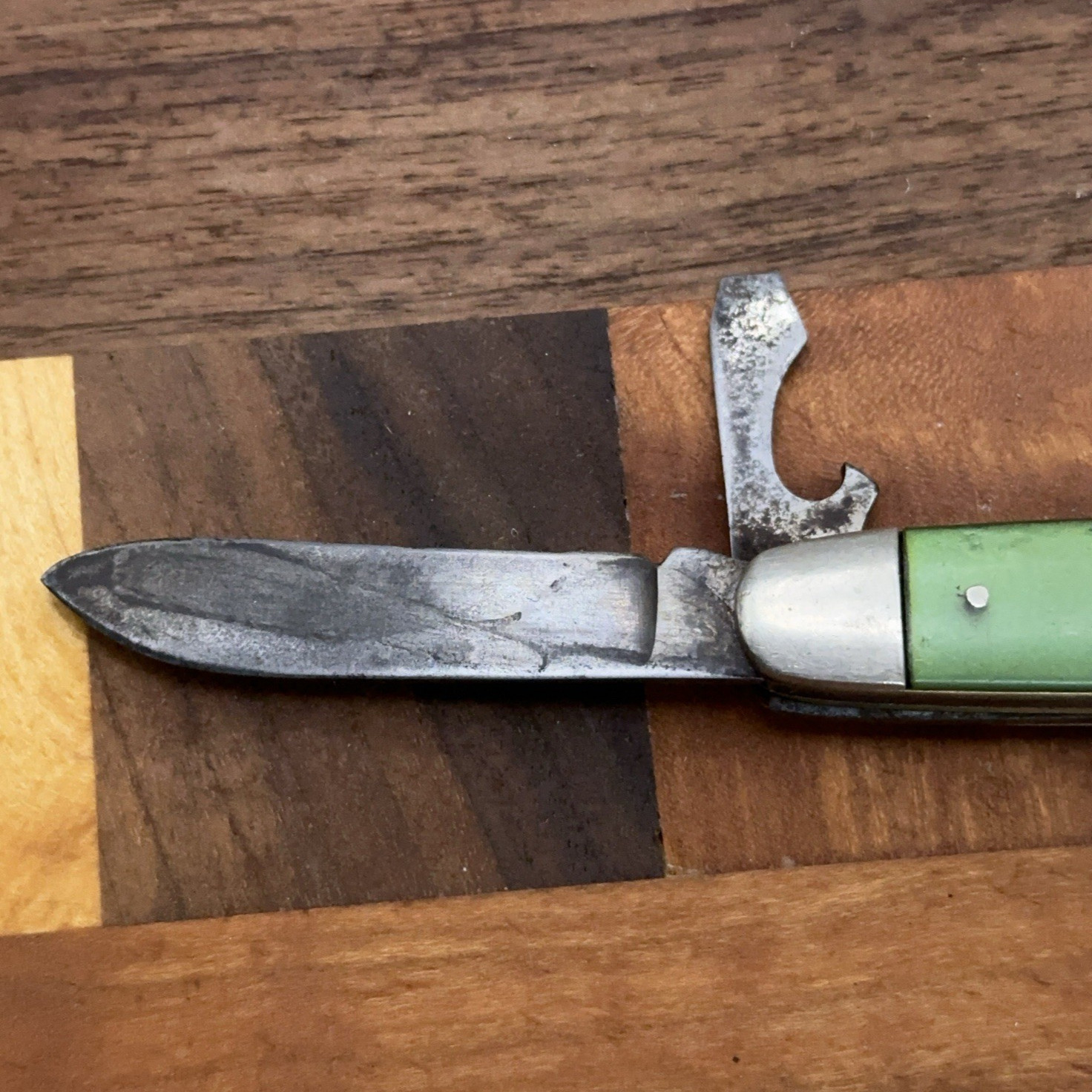 Vintage Kutmaster Utica NY USA Official Girl Green Scout Multi Camping Knife