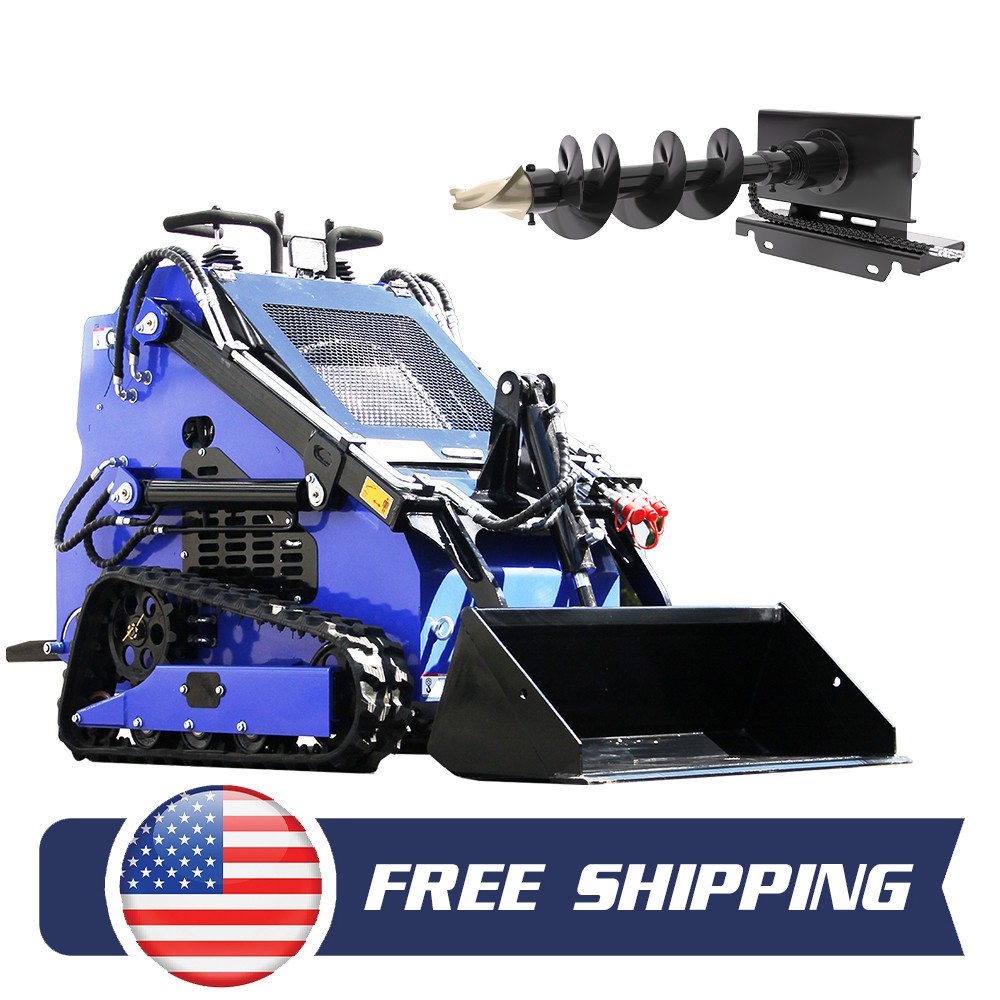 Mini Skid Steer 22HP Twin Cylinder Tracked Loader Rotarydri