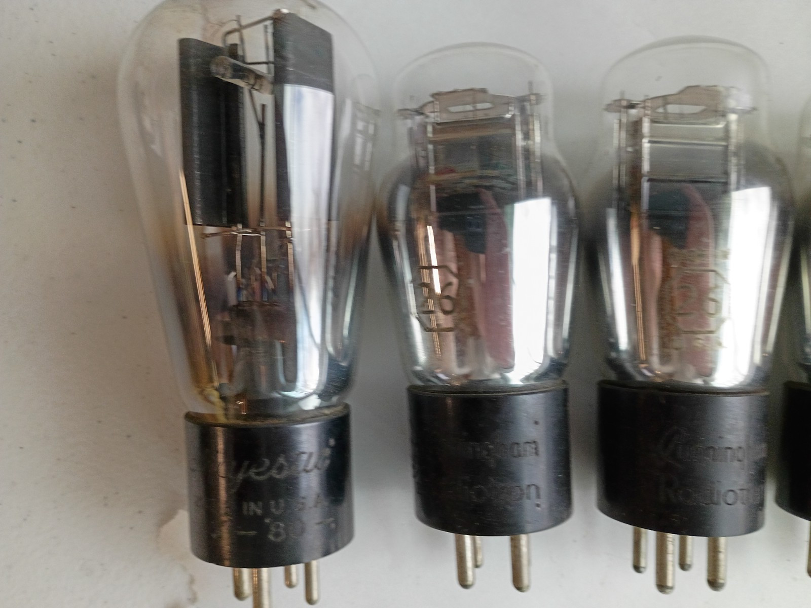 8 Tube Complement From A 1928 Atwater Kent Model 44 Radio - See Description
