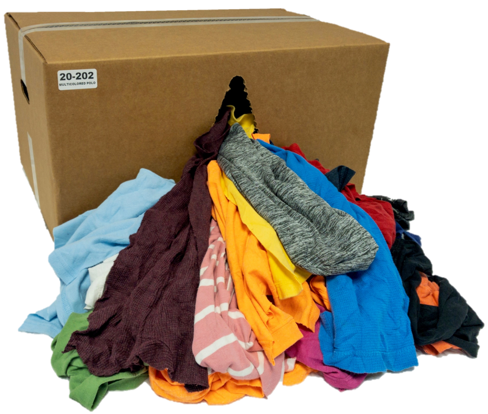 Color Knit Rags - Wiping Cleaning Cloth - 25 LB Box