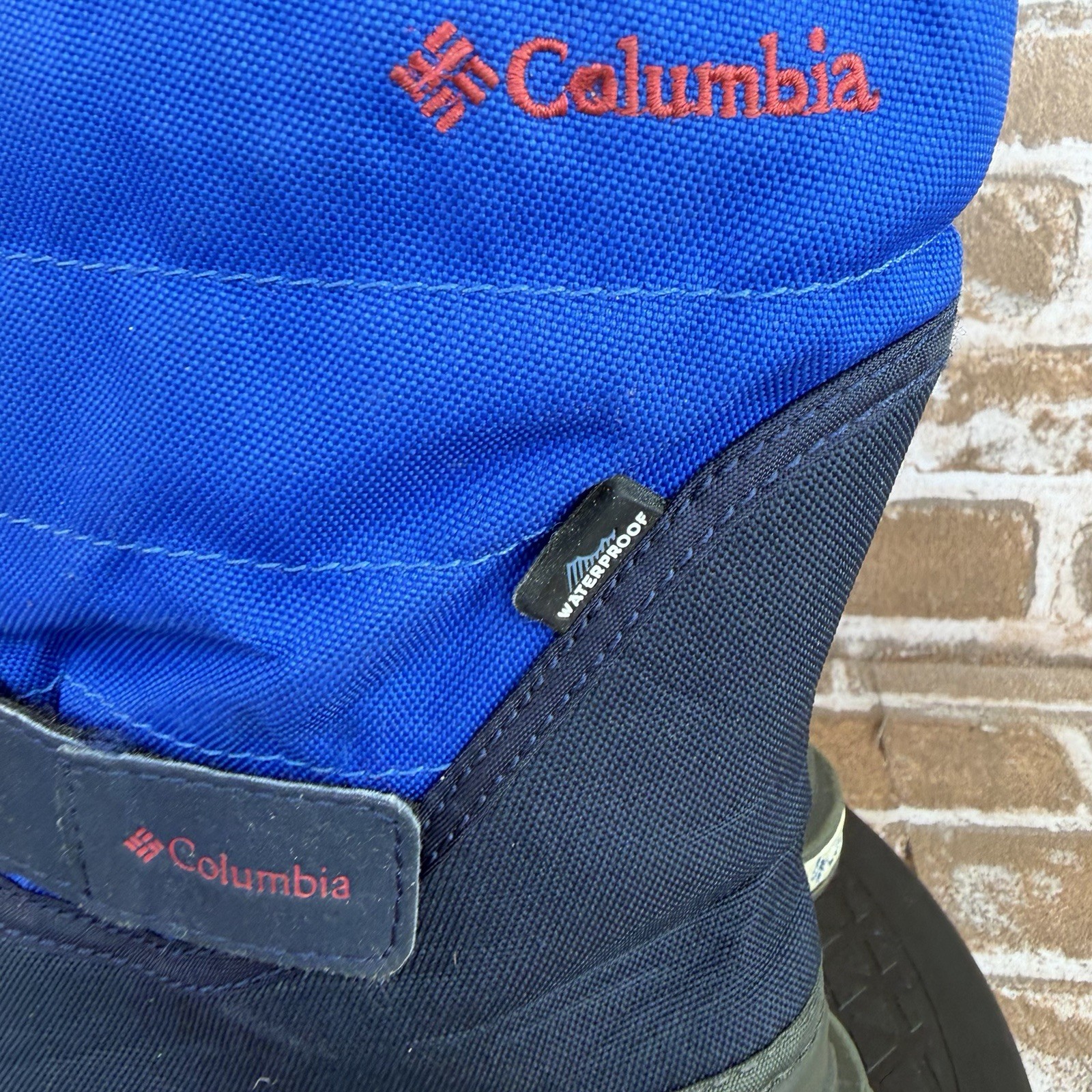 Columbia Powderbug Plus II Waterproof Winter Snow Boots Blue Boys Youth Size 1