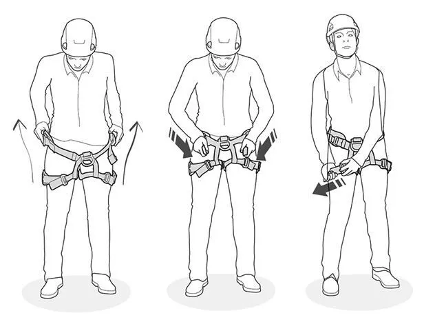 Climbing Half Body Harness Rope Arborist Saddle Tree Bridge Caving Rescue CE