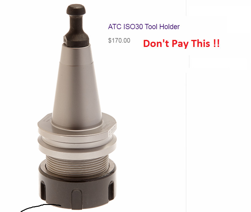 5-Pack ISO30 ER32-50 Tool Holder Balanced 30,000 RPMS- Get 5 For The Price of 4