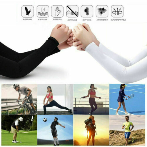 5 Pairs Cooling Arm Sleeves Cover UV Sun Protection Sports Outdoor For Men Women