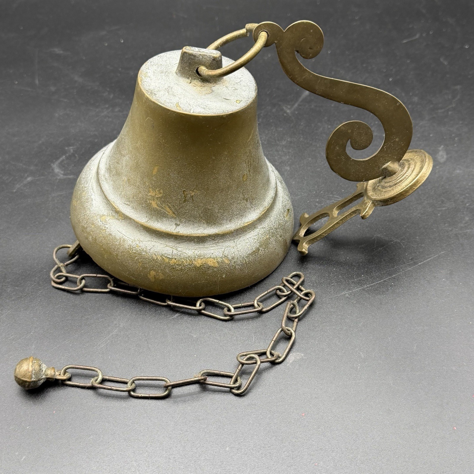 Vintage Wall Mount Hanging Bell Solid Brass