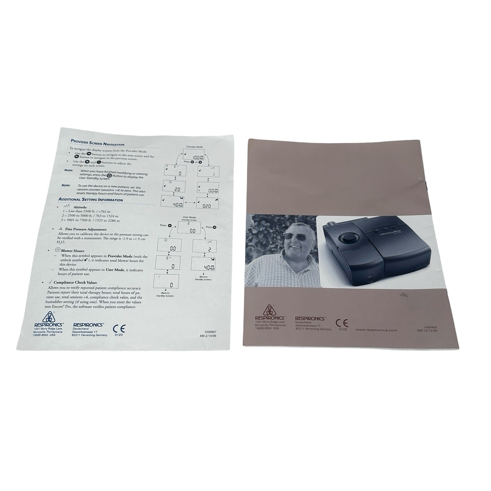 Respironics REMstar M Series Travel Bag Black Carrying Case with Manuals