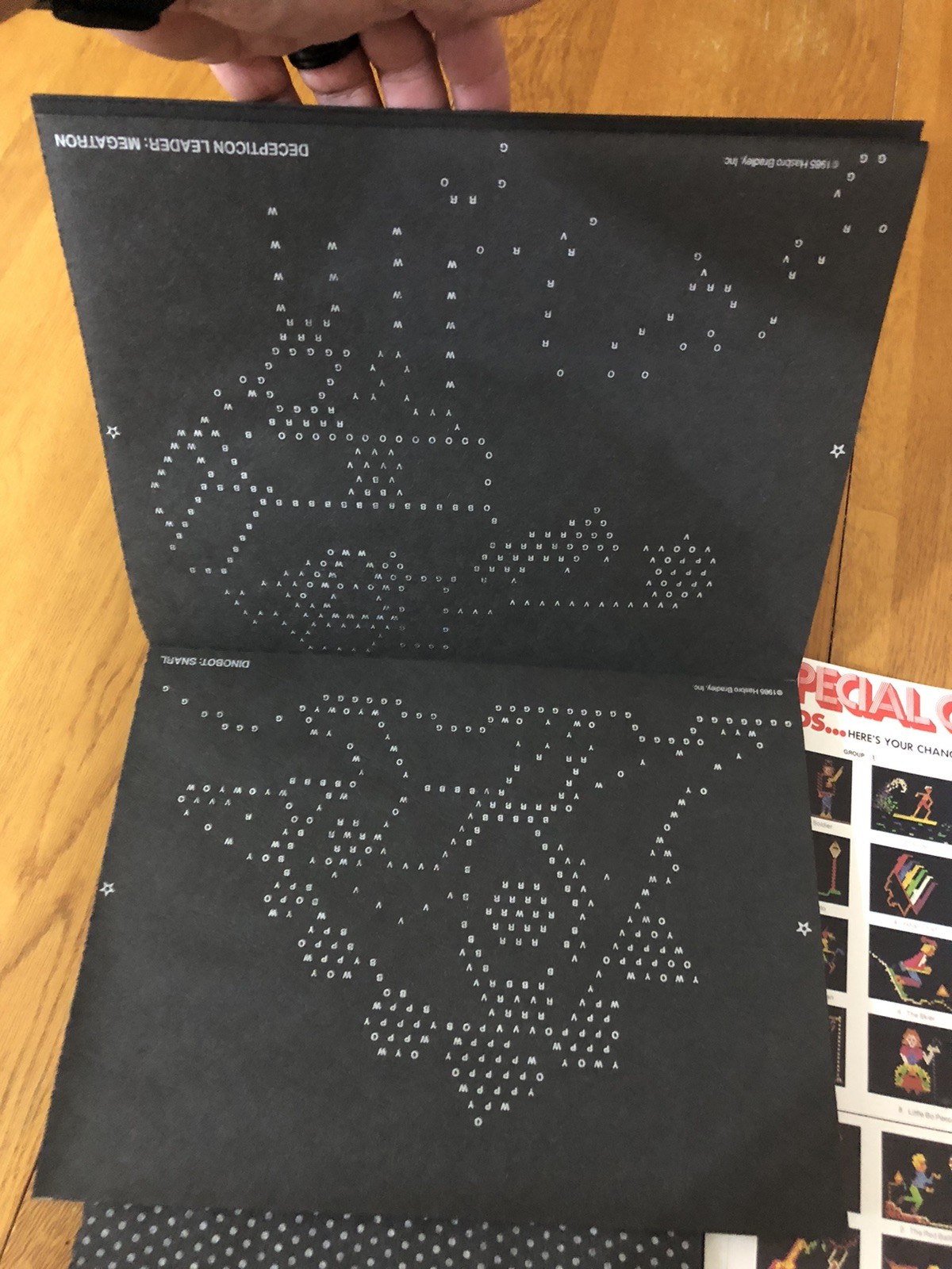 VTG 1985 NEW TRANSFORMERS LITE BRITE COMPLETE UNPUNCHED PICTURE REFILL PACK HTF