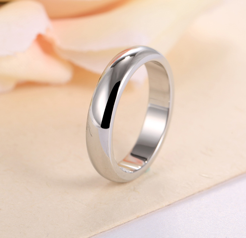 4MM Silver Gold Plated Stainless Steel Men Women Wedding Ring Band Size 3-13