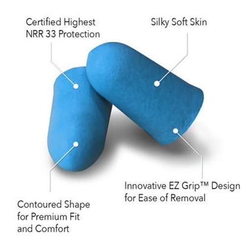 Hearos Ear Plugs Extreme Noise Protection Disposable Foam Blue Color 14 Pair