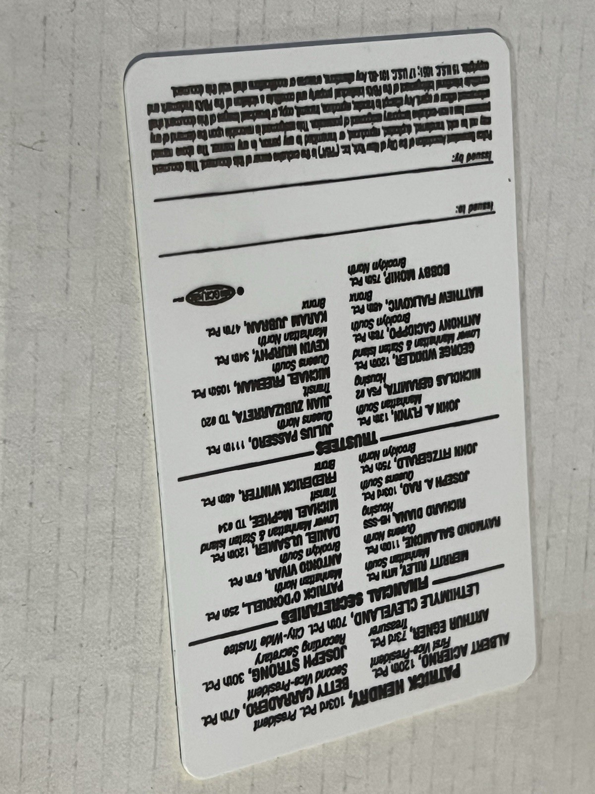 TWO NYCPBA Police Badge Card 2026 Patrick Hendry President Collectible R13388