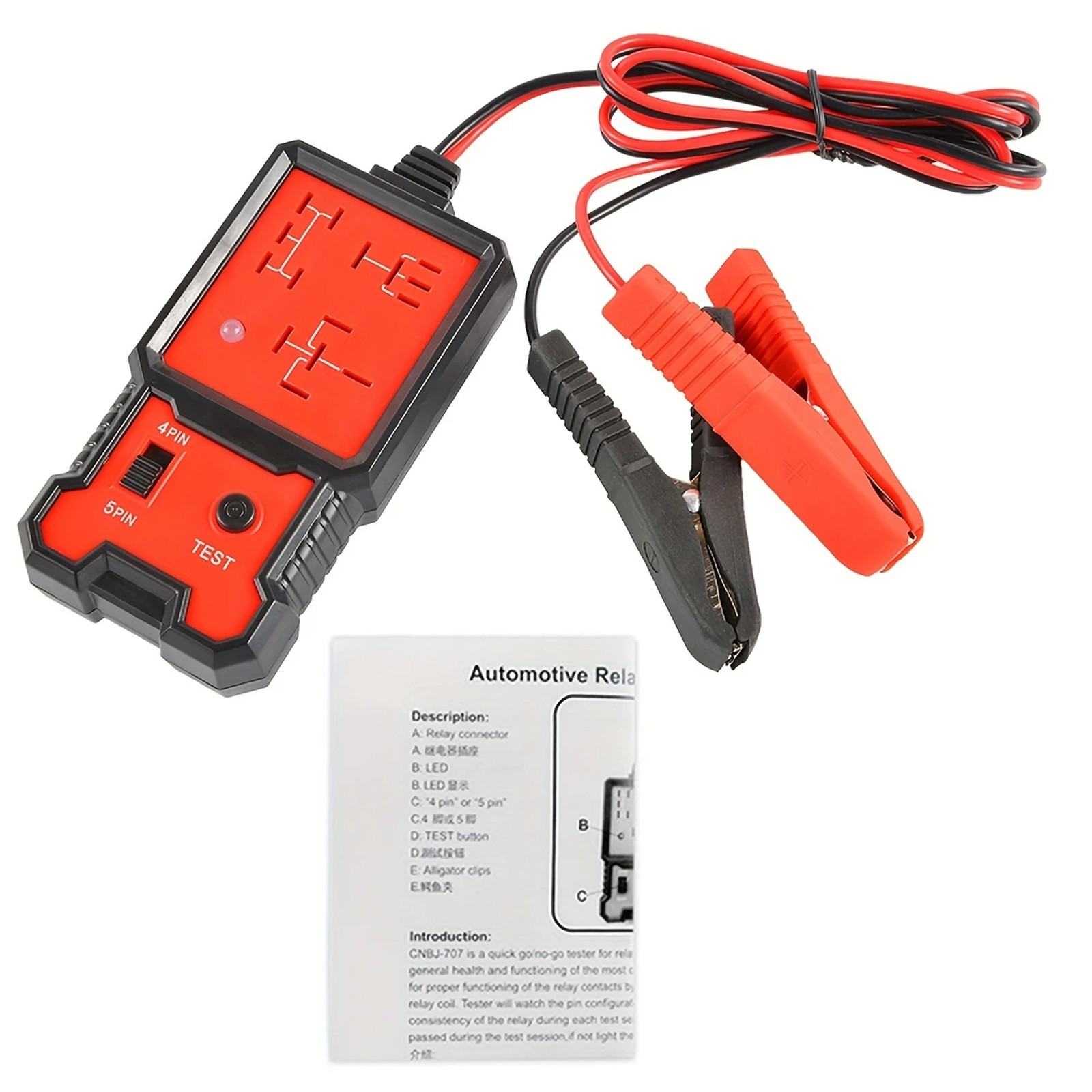 New Automotive Electronic Relay Car Relay Tester -4/5Pin 12V Car Diagnostic Tool