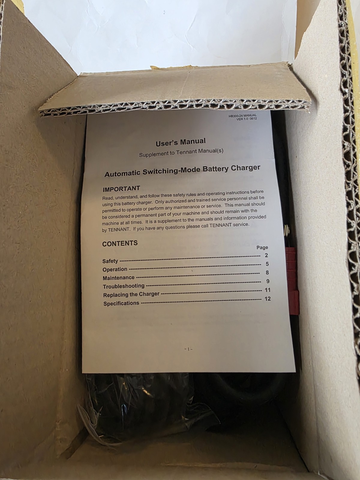 Tennant 1073638 Offboard Charger 24V 11A Var Vac 1PH 50/60HZ By Signet Systems