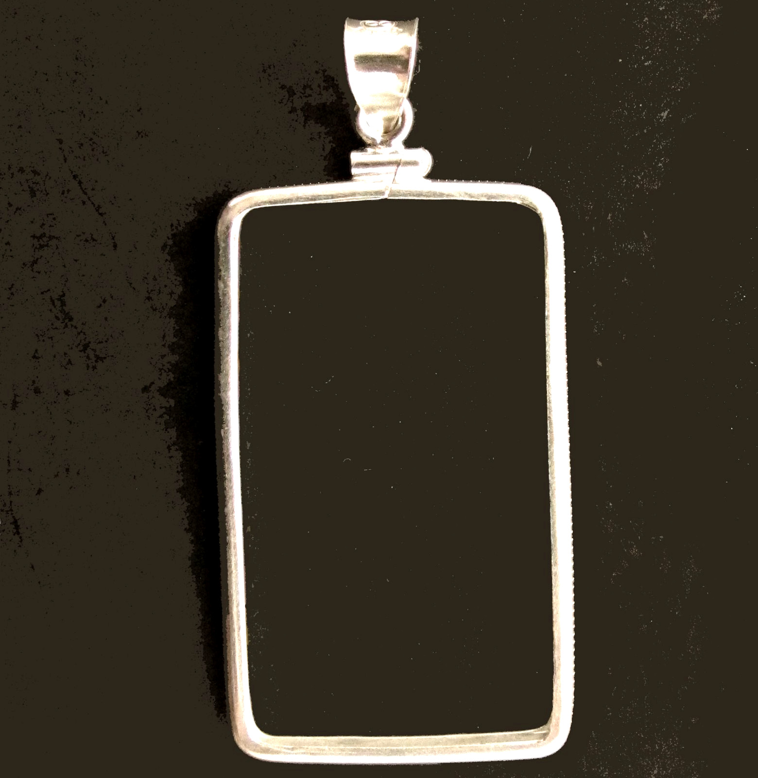 Coin Bezel Sterling Silver 1 oz Silver Pamp suisse Bar Size 47.3 x 27.2 x 2.5mm