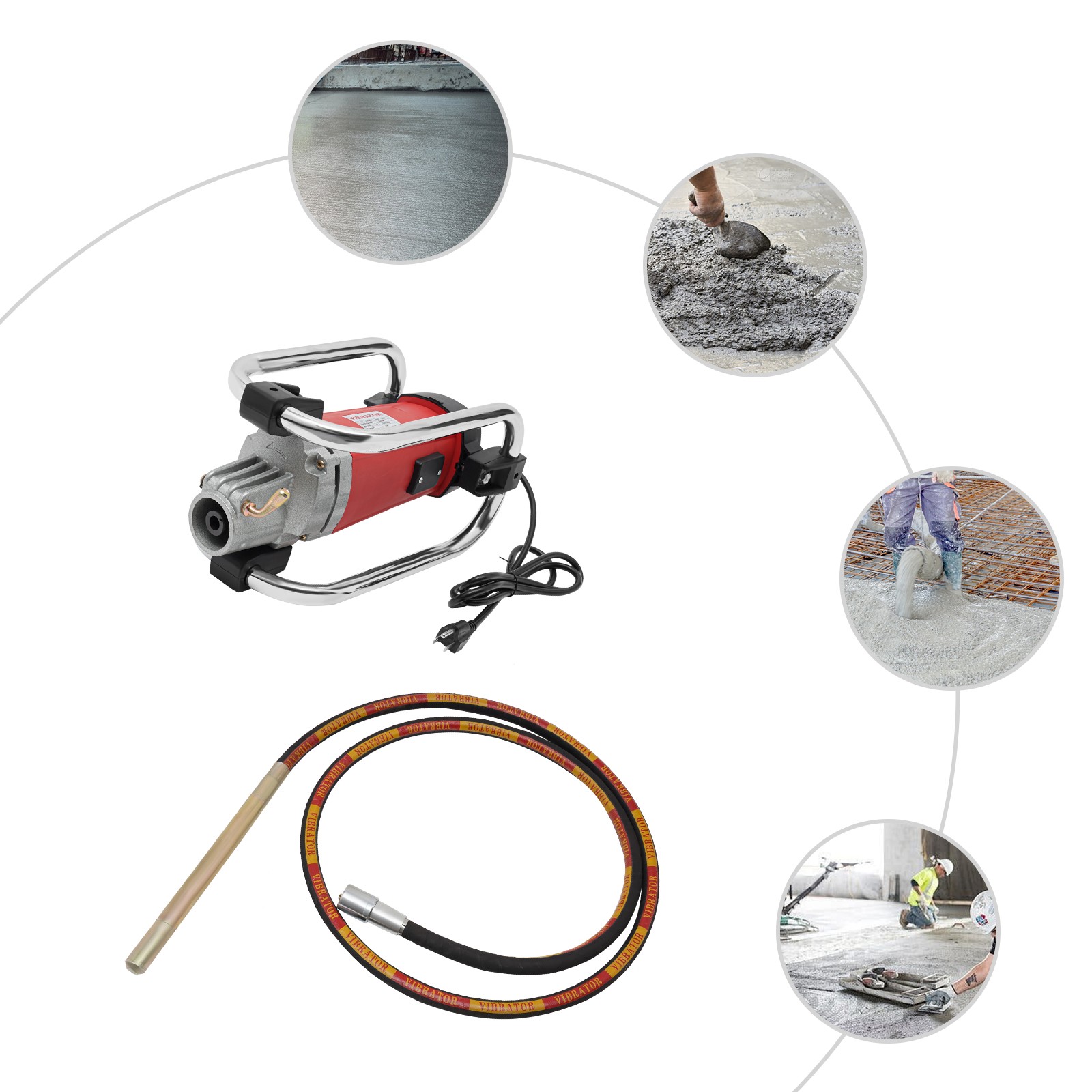 Concrete Vibrator Concrete Vibrating Hand Held Electric Concrete Vibrating Tool