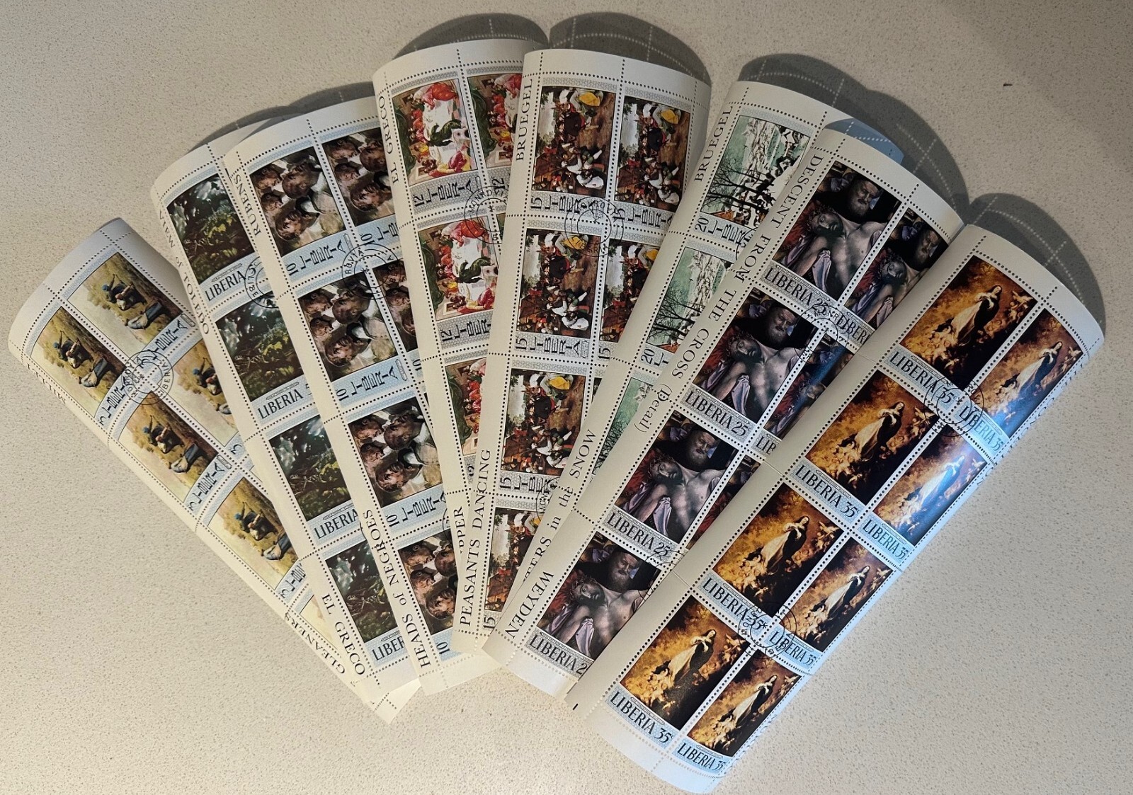 Liberia # 502-09 CTO Sheets November 1969 Art Issue (Second Set)