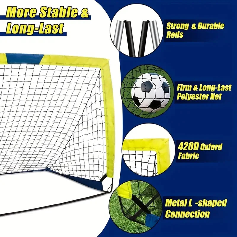 Soccer Goal 4'x 3' Portable Soccer Goals for Backyard Or Indoor Pop Up Soccer