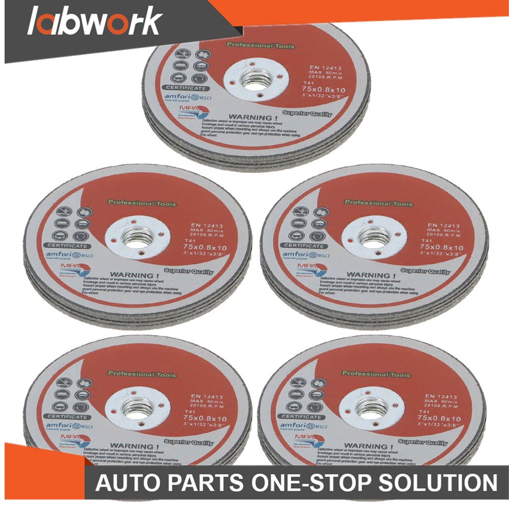 Labwork 25Pcs Cut Off Wheels Metal & Stainless Steel Cutting Discs 3"x1/32"x3/8"