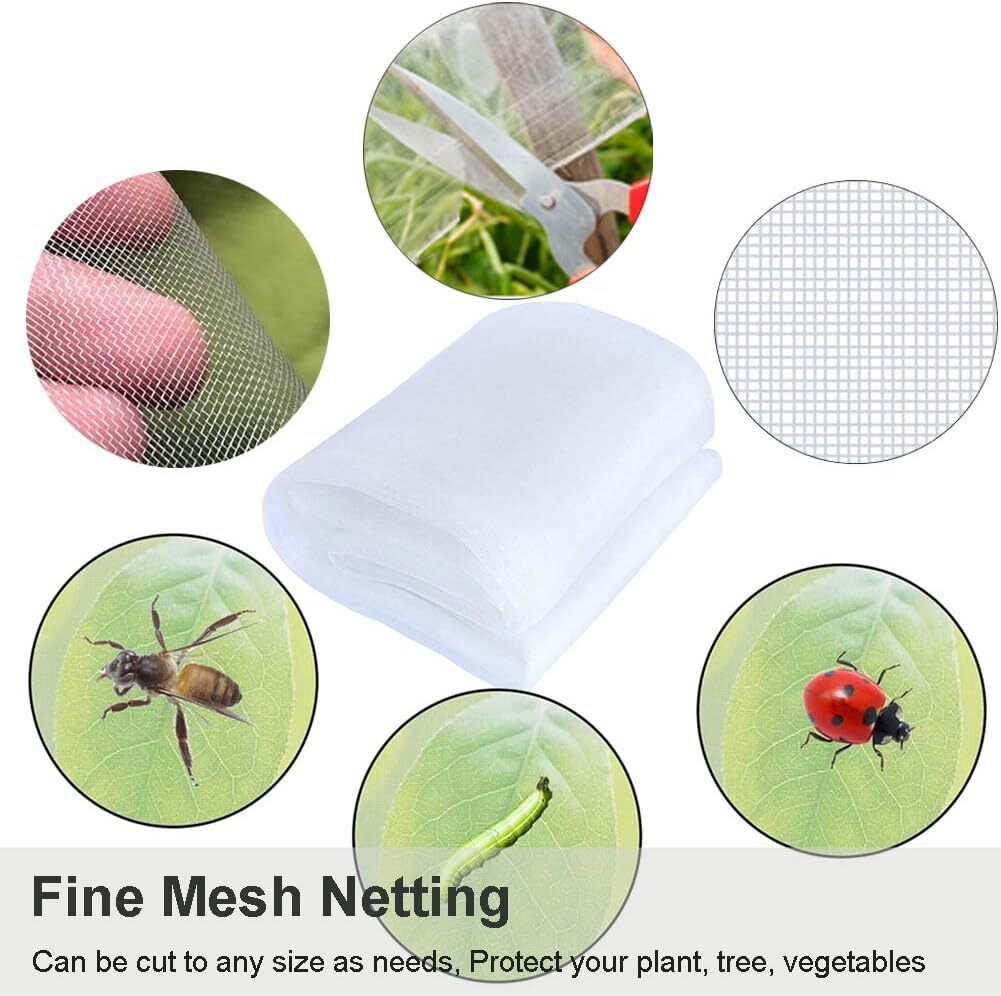 20-50ft Garden Bug Insect Netting Barrier Bird Pond Net Plant Crop Protect Mesh