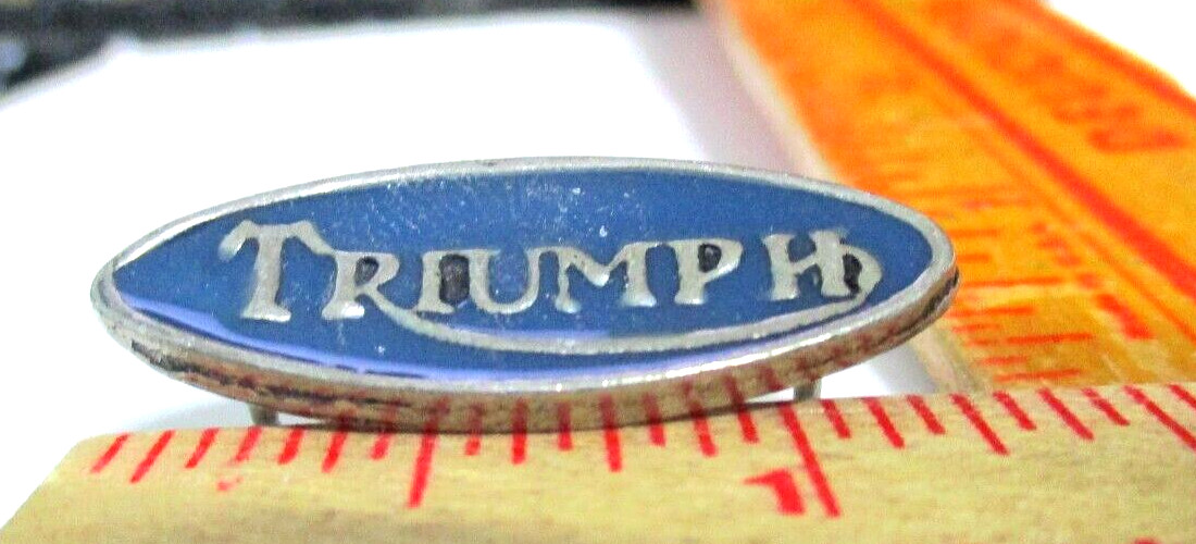 Triumph pin vintage collectible old British motorcycle pinback biker memorabilia