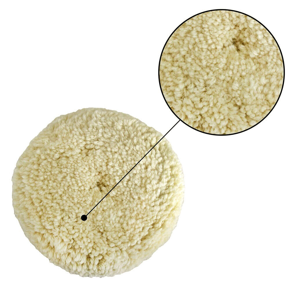 New 5 Inch Hook And Loop 3Pcs Polishing Pads Polishing Wool Buffer For Drill US