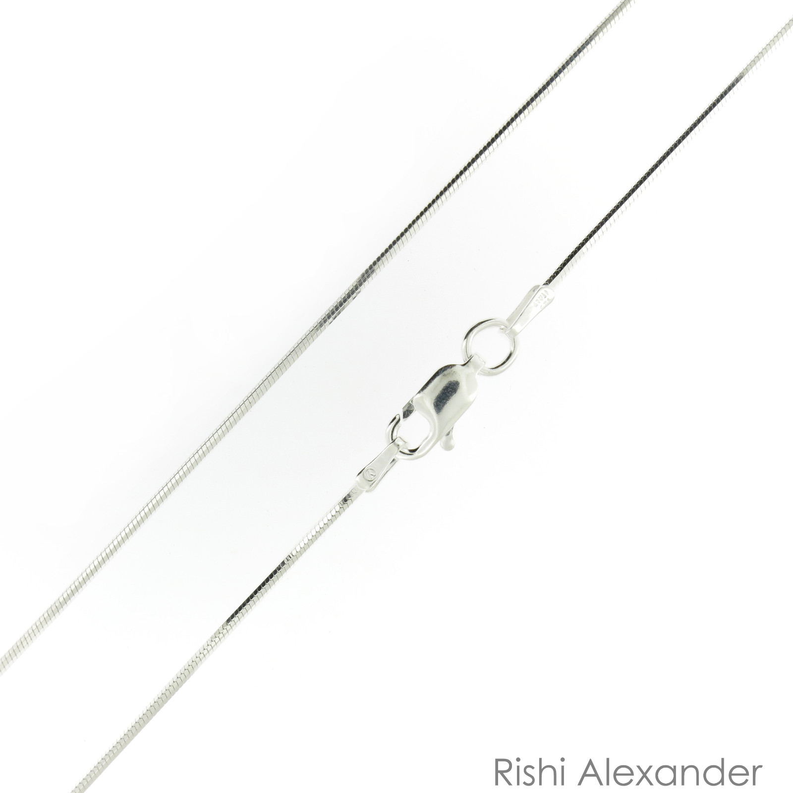 925 Sterling Silver Diamond Cut Snake Chain Necklace .925 Italy All Sizes