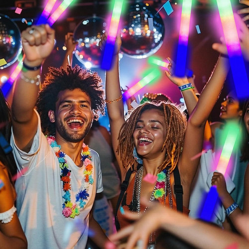 12 PCS Foam Glow Sticks Bulk With 3 Modes Colorful Flashing,Foam Multicolor