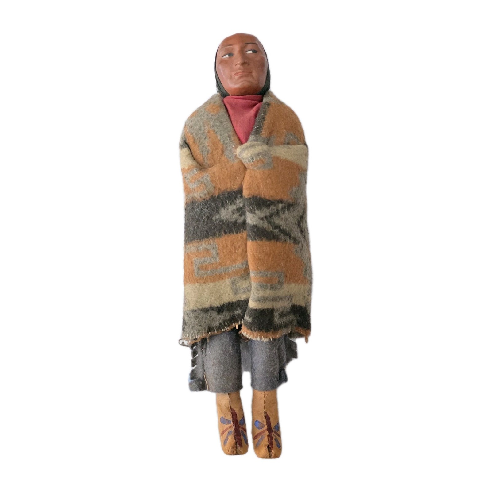 Vintage Skookum Male Native American Doll Bully 11"