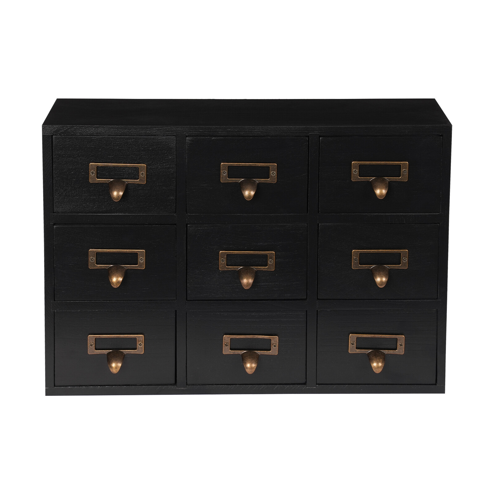 Apothecary Chest Cabinet, Wooden Medicine Drawer Organizer Box With 9 Drawer