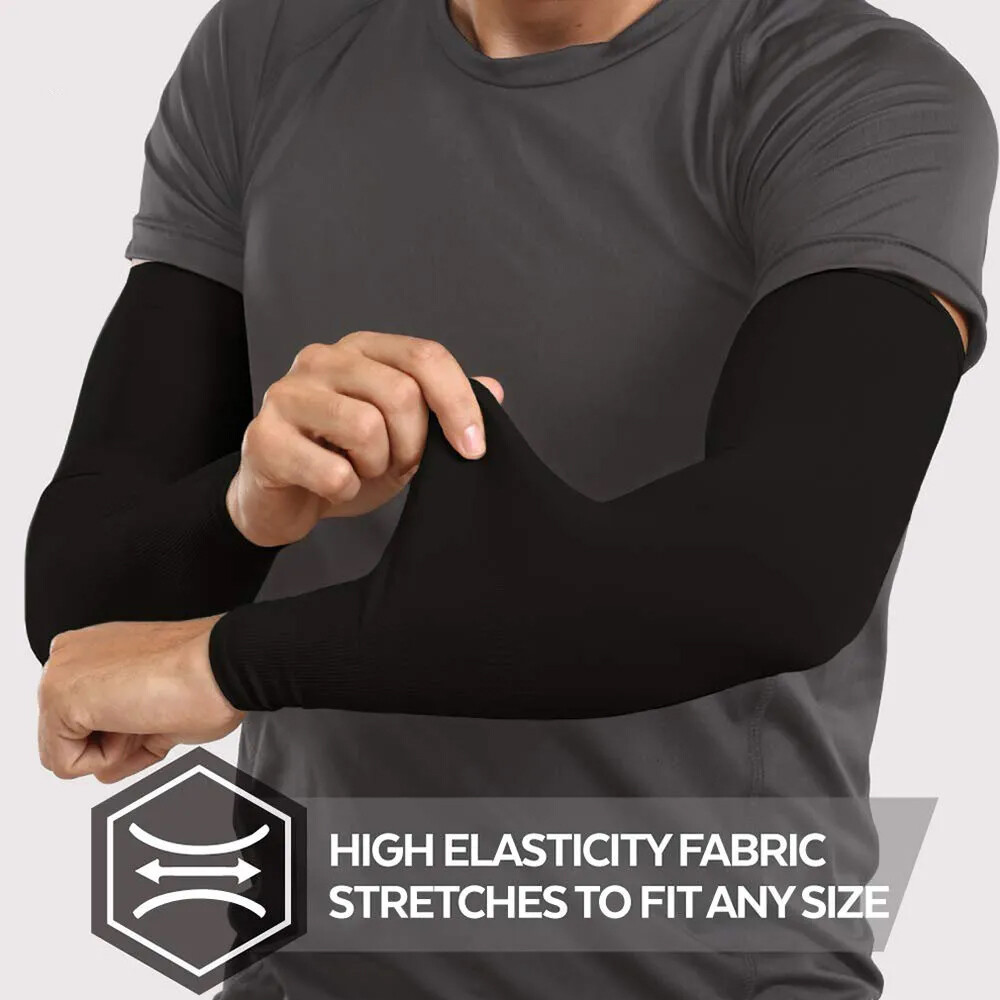 Summer Cooling Arm Sleeves Cover UV Sun Protection Sports Outdoor for Men Women
