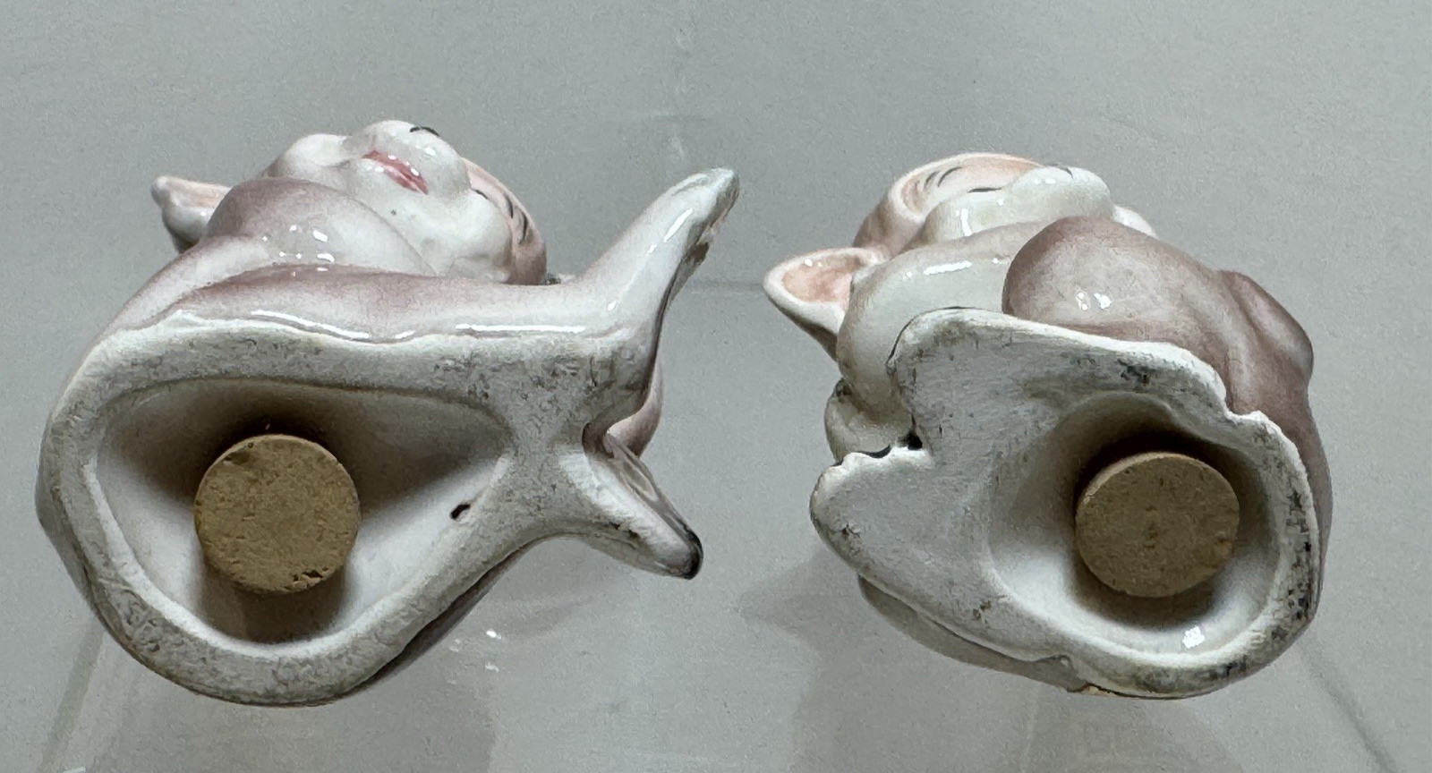 Vintage Monkey Salt and Pepper Shakers JAPAN Eating Bananas 1950s Kitsch Kitchen