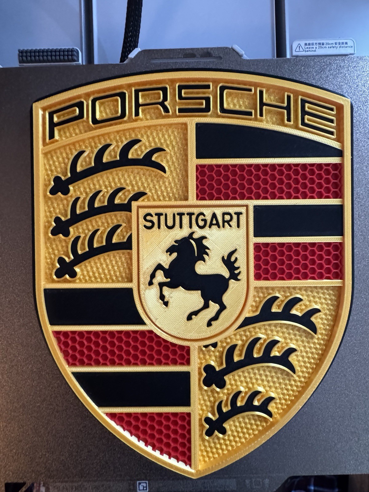 Porsche Logo Wall Art Plaque Team Sign Crest Decor, New