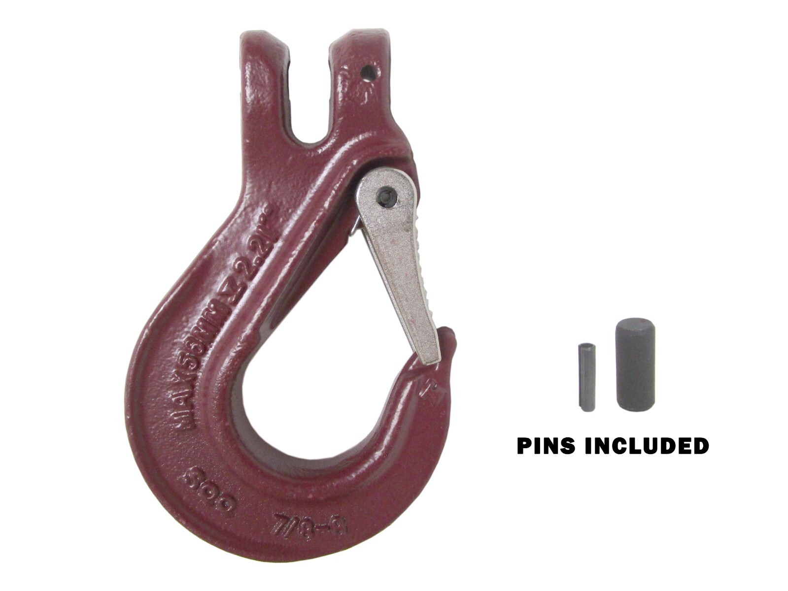 3/8" Chain Sling Hook with Safety Latch Grade 80 Alloy Steel 7,100 lbs Lifting