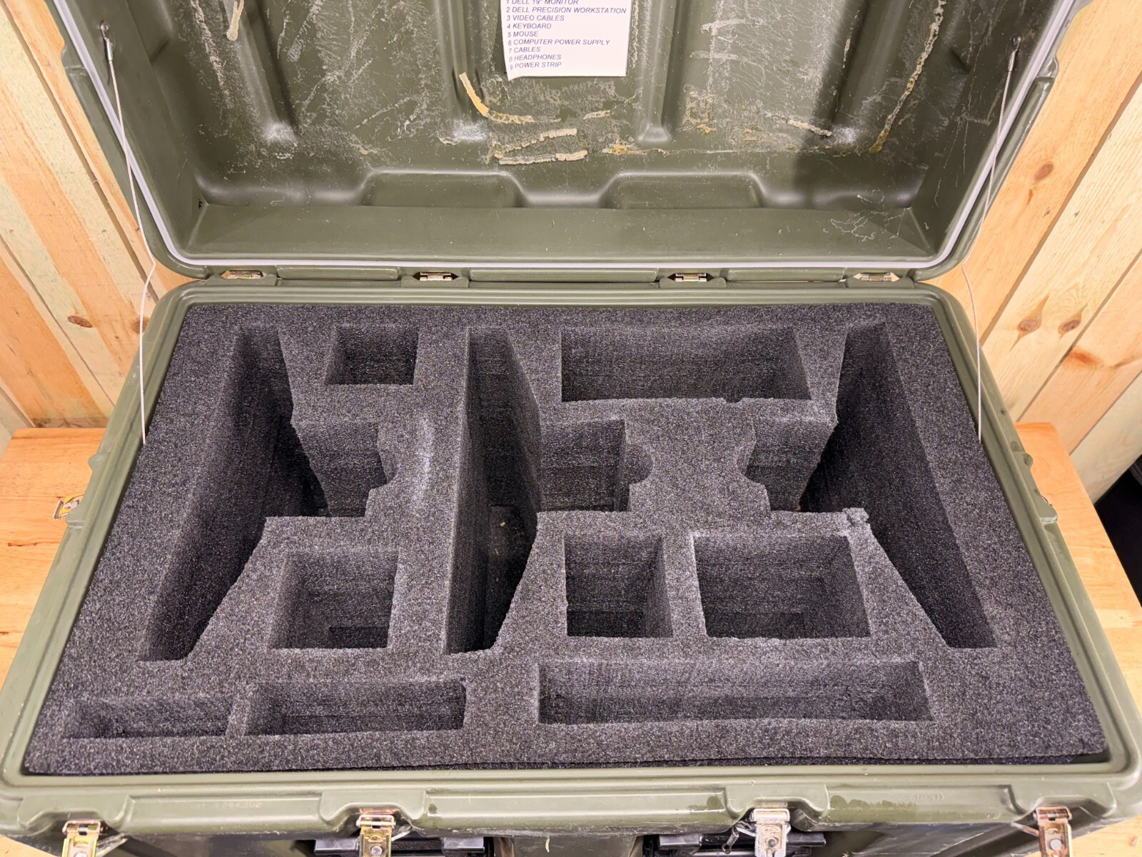 Pelican Hardigg Case 33x21x21.5" Green Waterproof Storage Footlocker