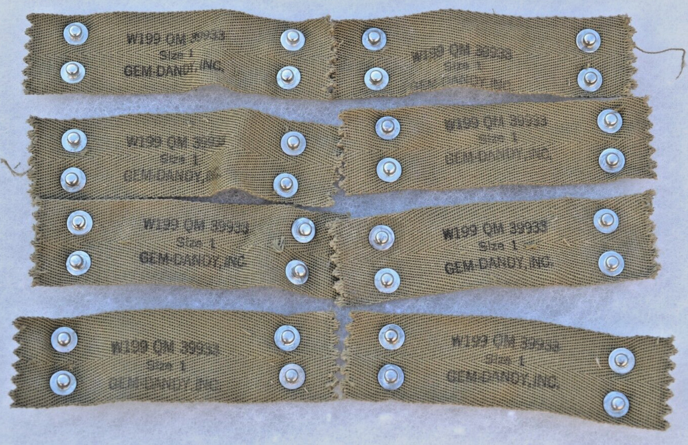US ARMY M-1 HELMET LINER NAPE STRAP GEM DANDY INC. MAKER STAMP