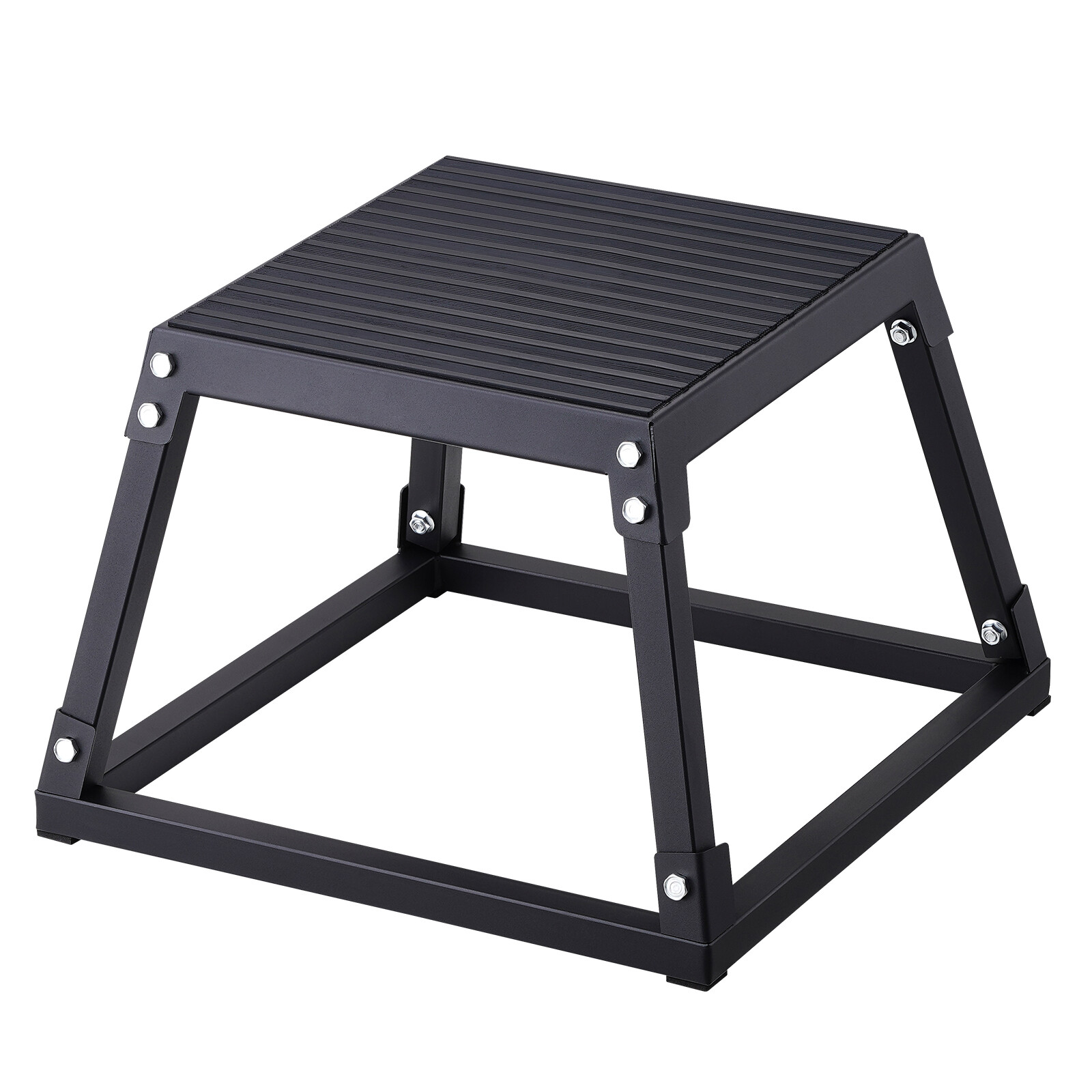Uimoso 12" Plyometric Jump Box Fitness Exercise Plyo Box Step Cross Black