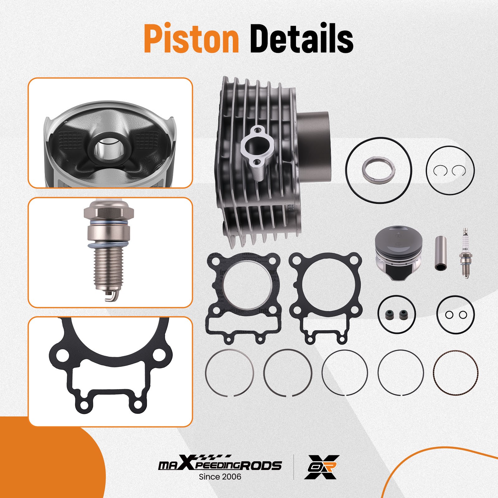 Cylinder Jug w/ New Piston & Top End Kit For Kawasaki Bayou KLF 250 2003-2011