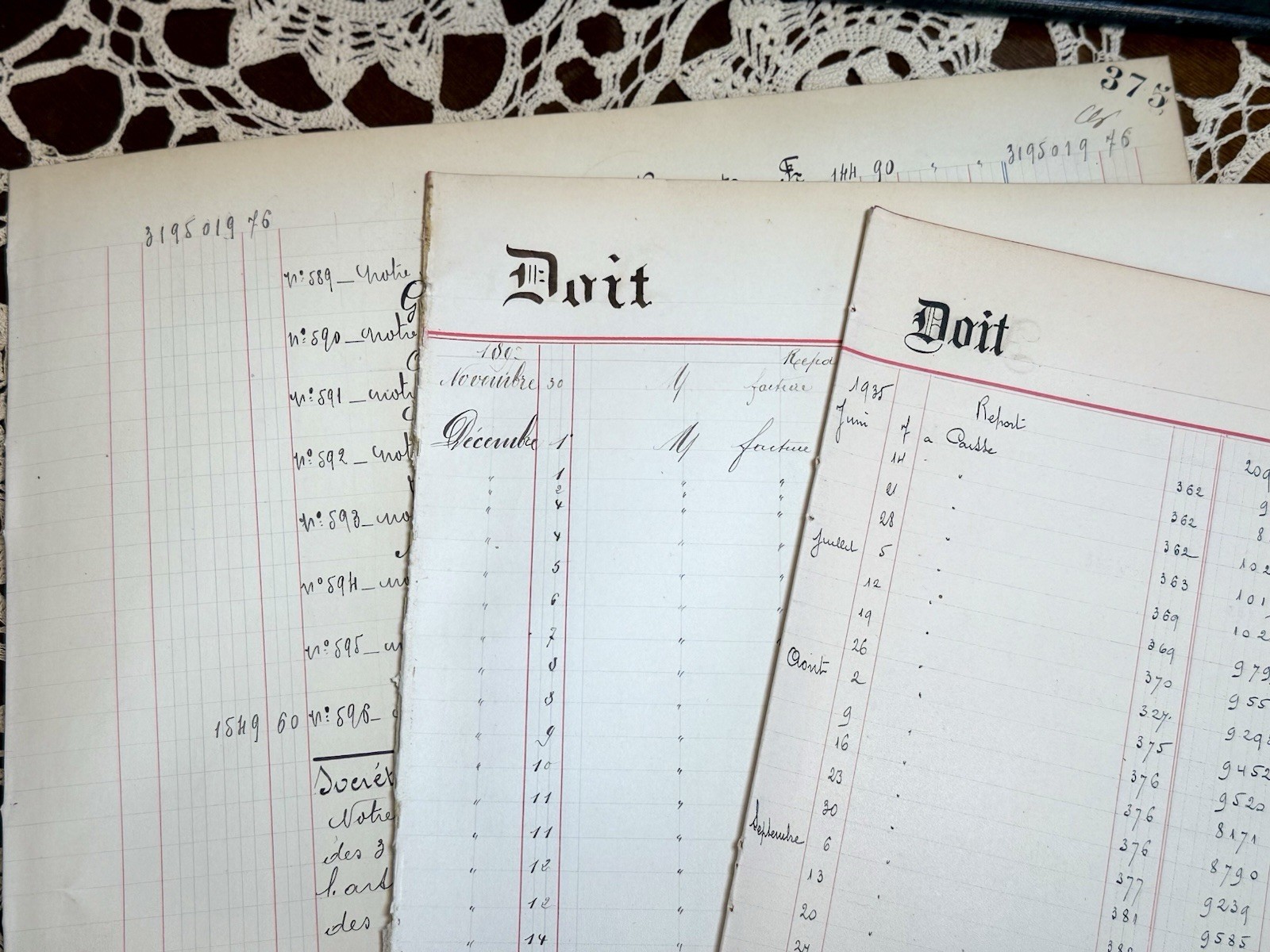 French Ledger Variety Pack - 6 Large Ledger Pages with Beautiful Handwriting