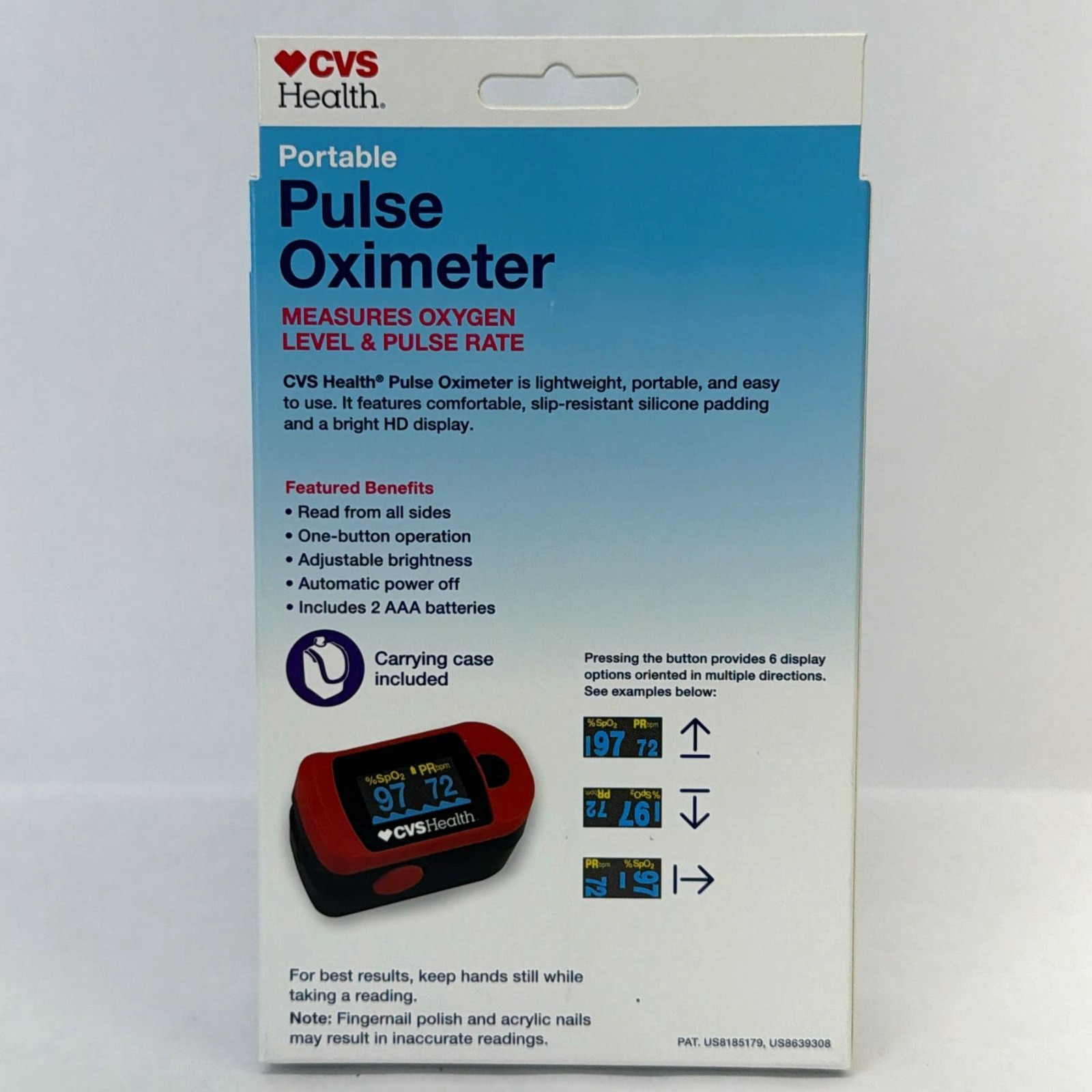 Portable Pulse Oximeter Measures Oxygen Level and Pulse Rate CVS Health